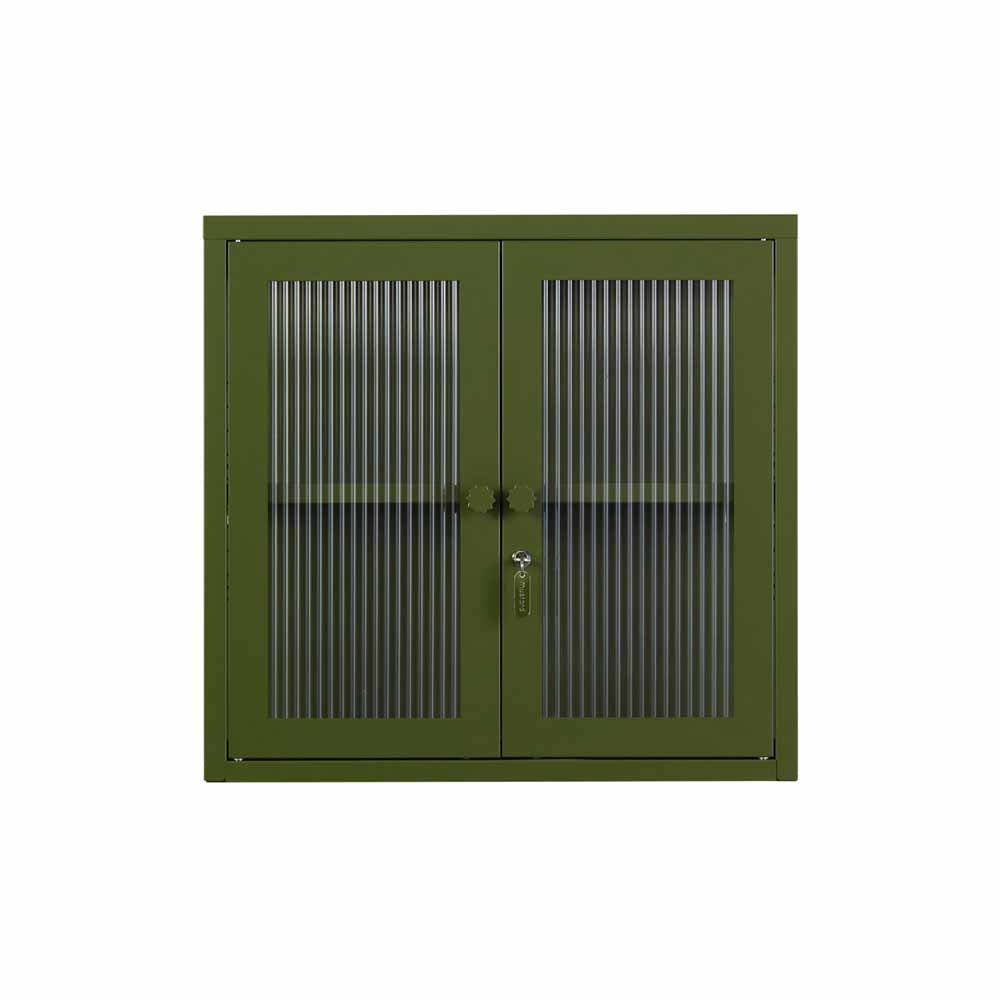 ארונית תליה דלתות זכוכית KIT ירוק זית