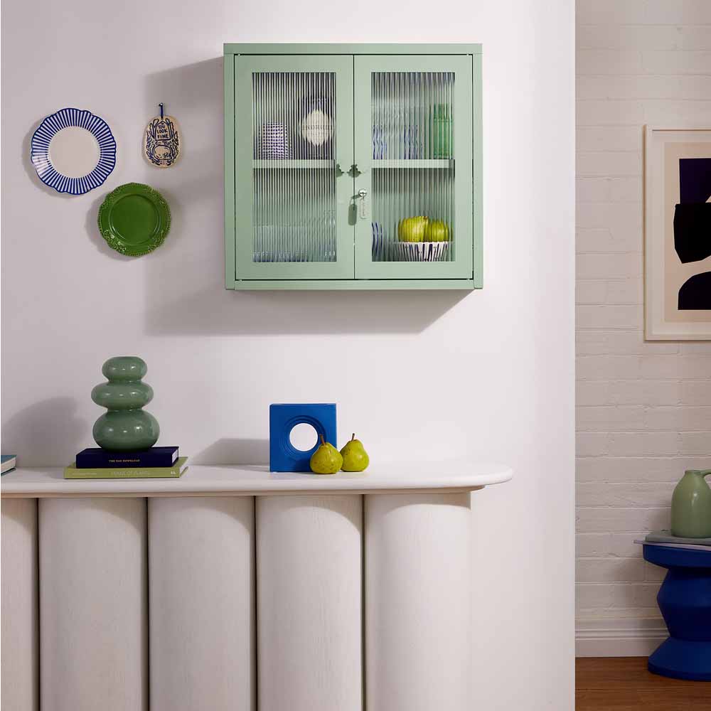 ארונית תליה דלתות זכוכית KIT ירוק מרווה