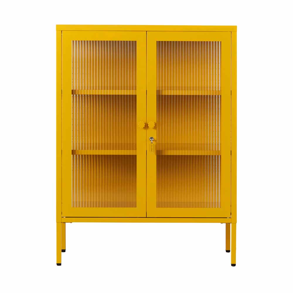 ארונית דלתות זכוכית MIXER חרדל