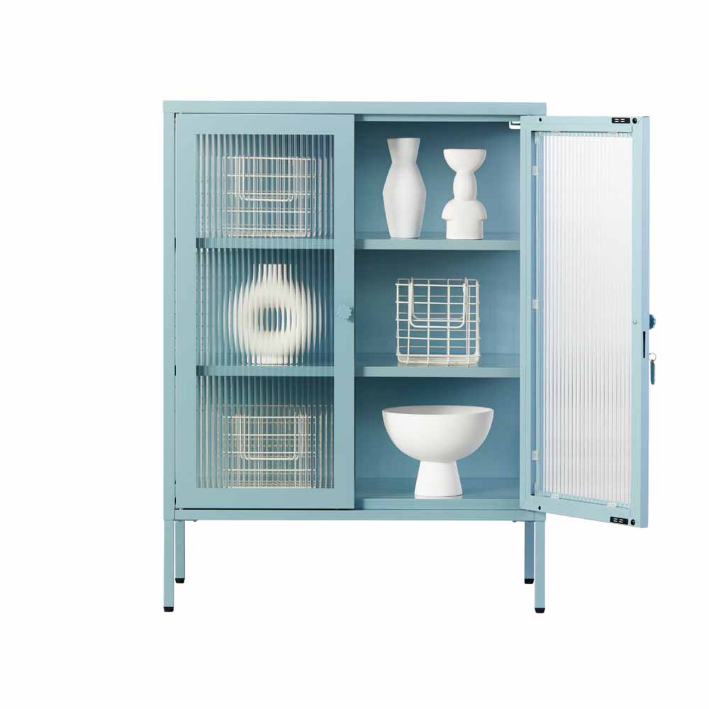 ארונית דלתות זכוכית MIXER תכלת