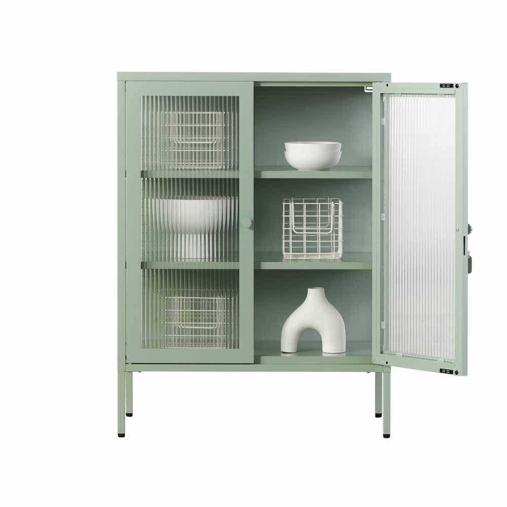 ארונית דלתות זכוכית MIXER ירוק מרווה