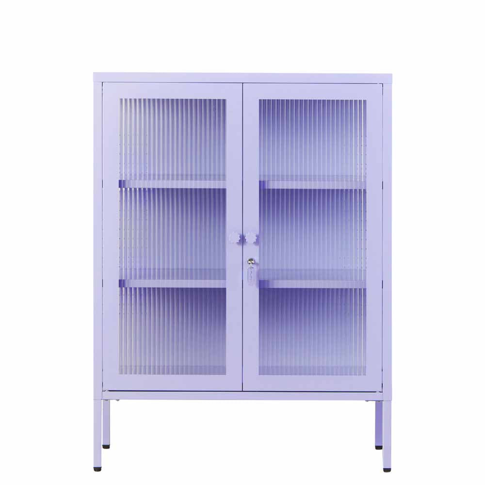 ארונית דלתות זכוכית MIXER סגול בהיר