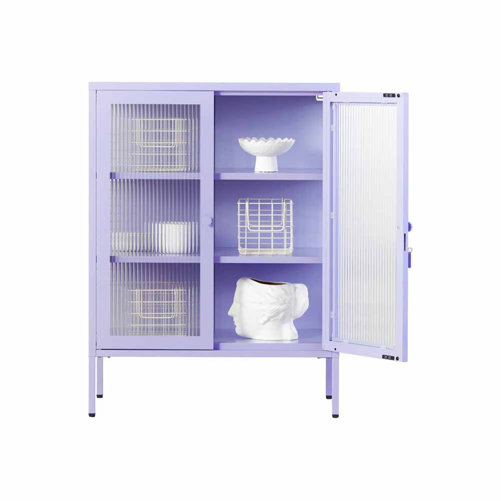 ארונית דלתות זכוכית MIXER סגול בהיר