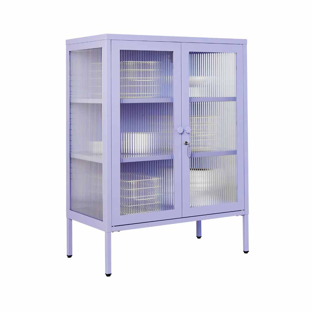 ארונית דלתות זכוכית MIXER סגול בהיר