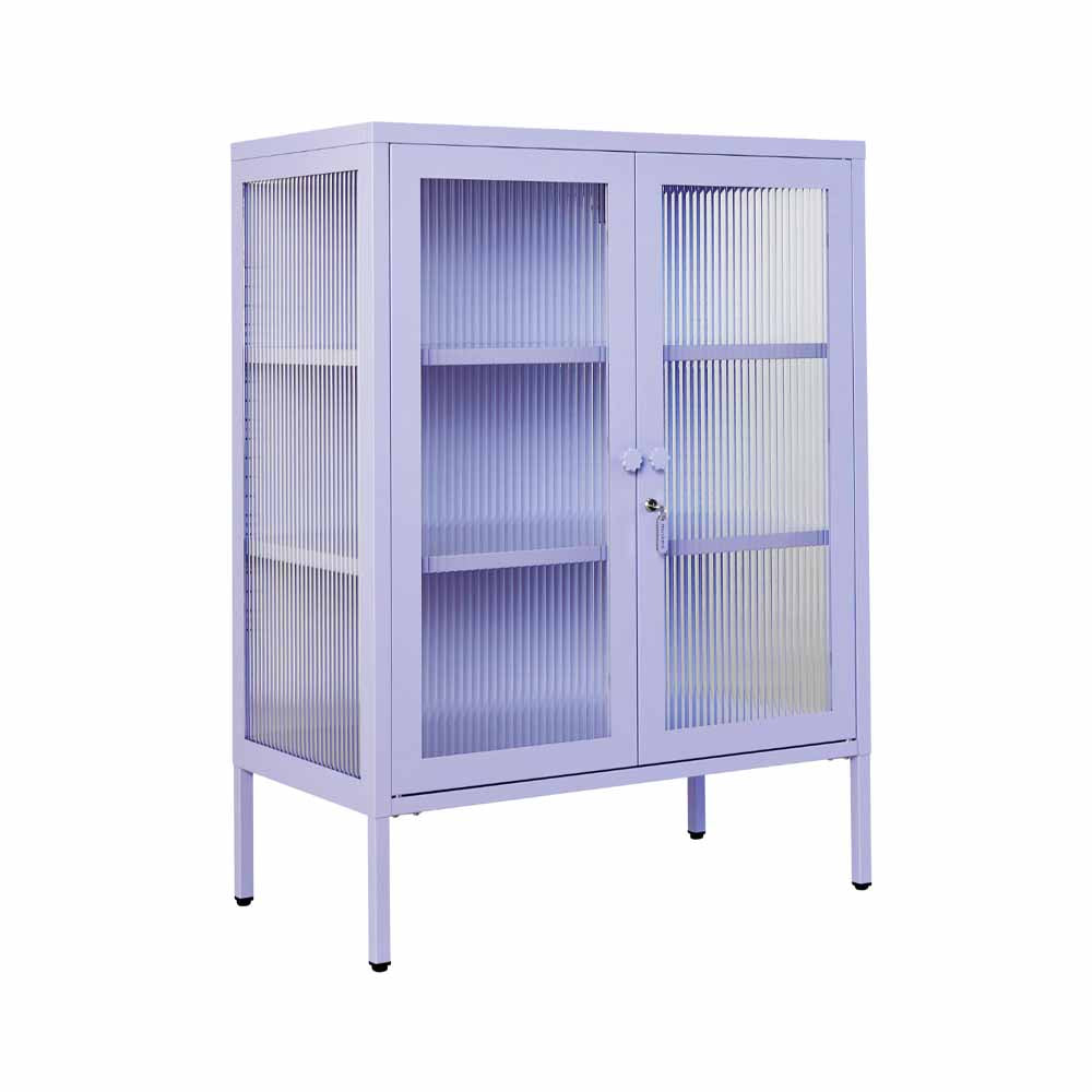 ארונית דלתות זכוכית MIXER סגול בהיר