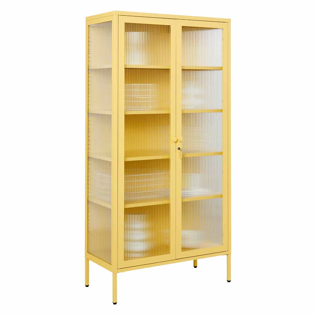 ארון דלתות זכוכית COLLECTOR צהוב