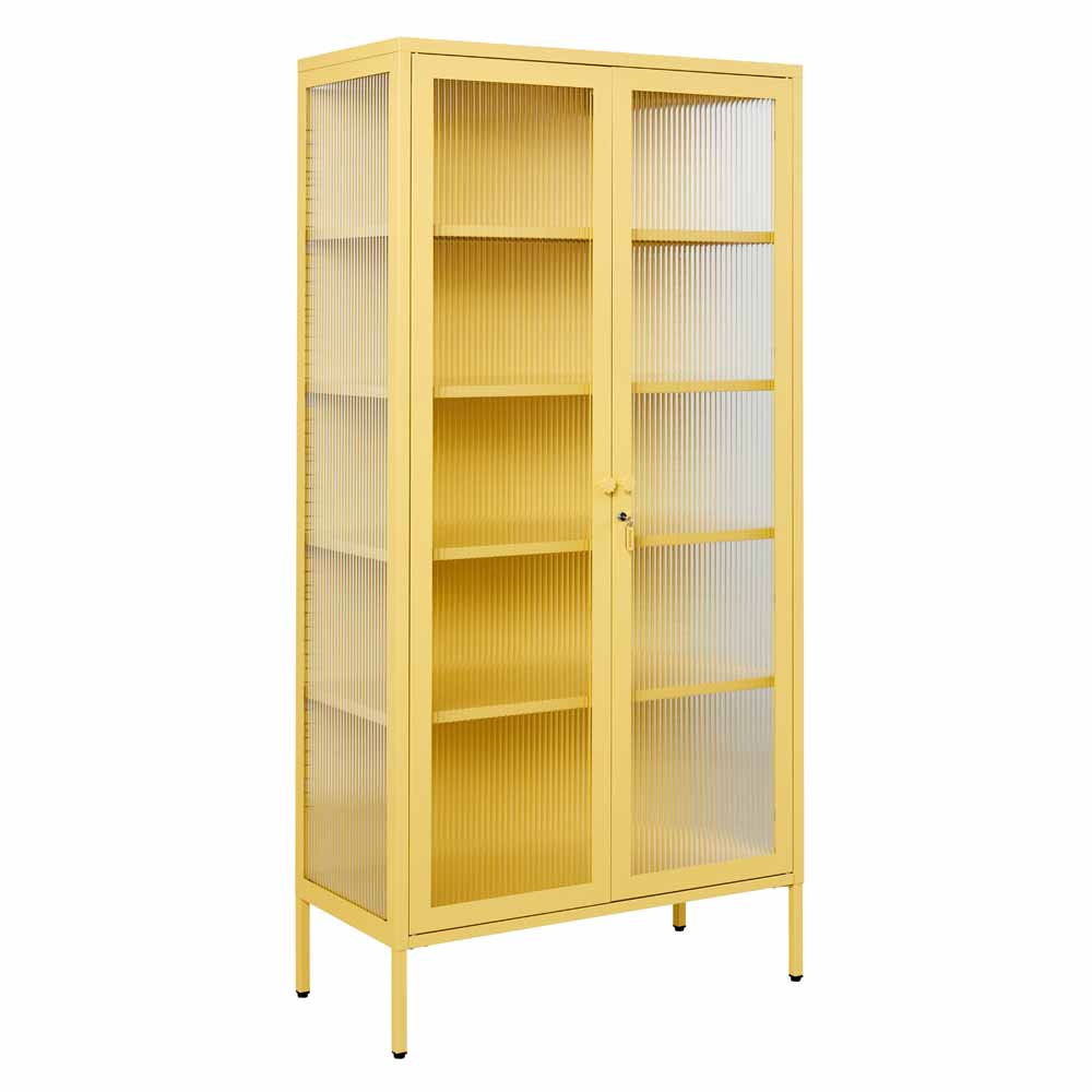 ארון דלתות זכוכית COLLECTOR צהוב