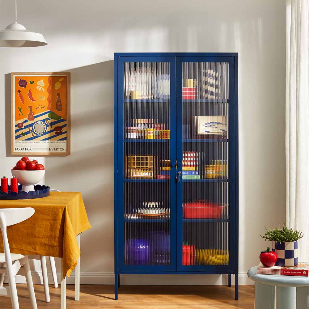 ארון דלתות זכוכית COLLECTOR נייבי