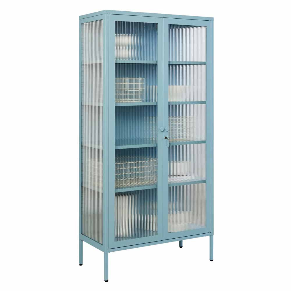 ארון דלתות זכוכית COLLECTOR תכלת