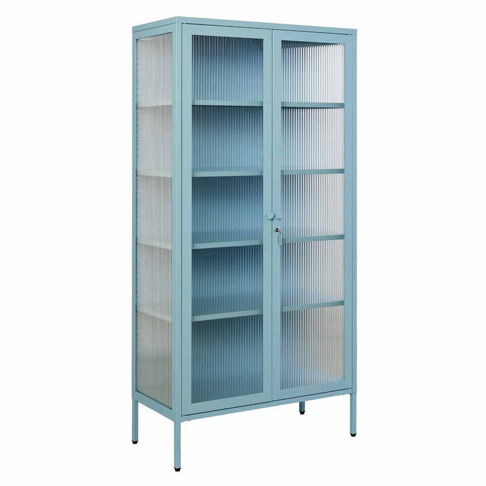 ארון דלתות זכוכית COLLECTOR תכלת