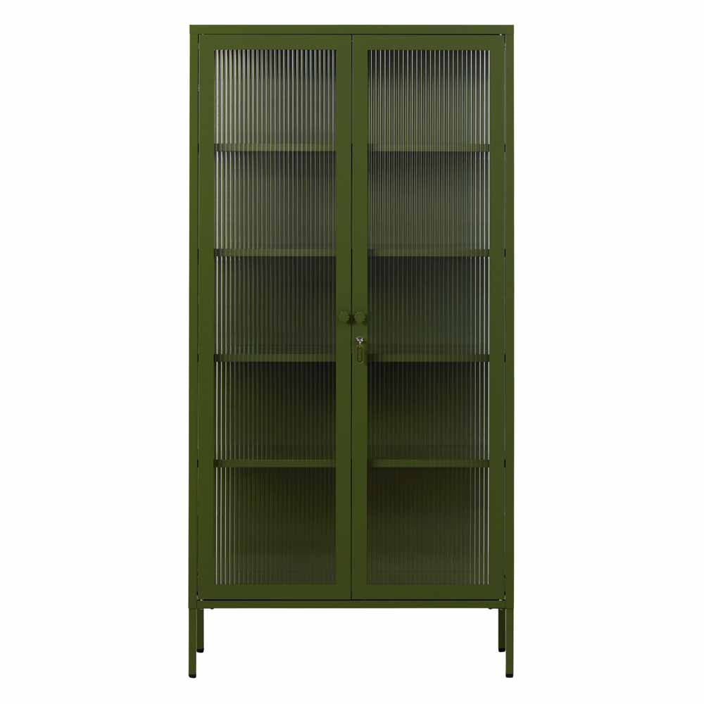 ארון דלתות זכוכית COLLECTOR ירוק זית