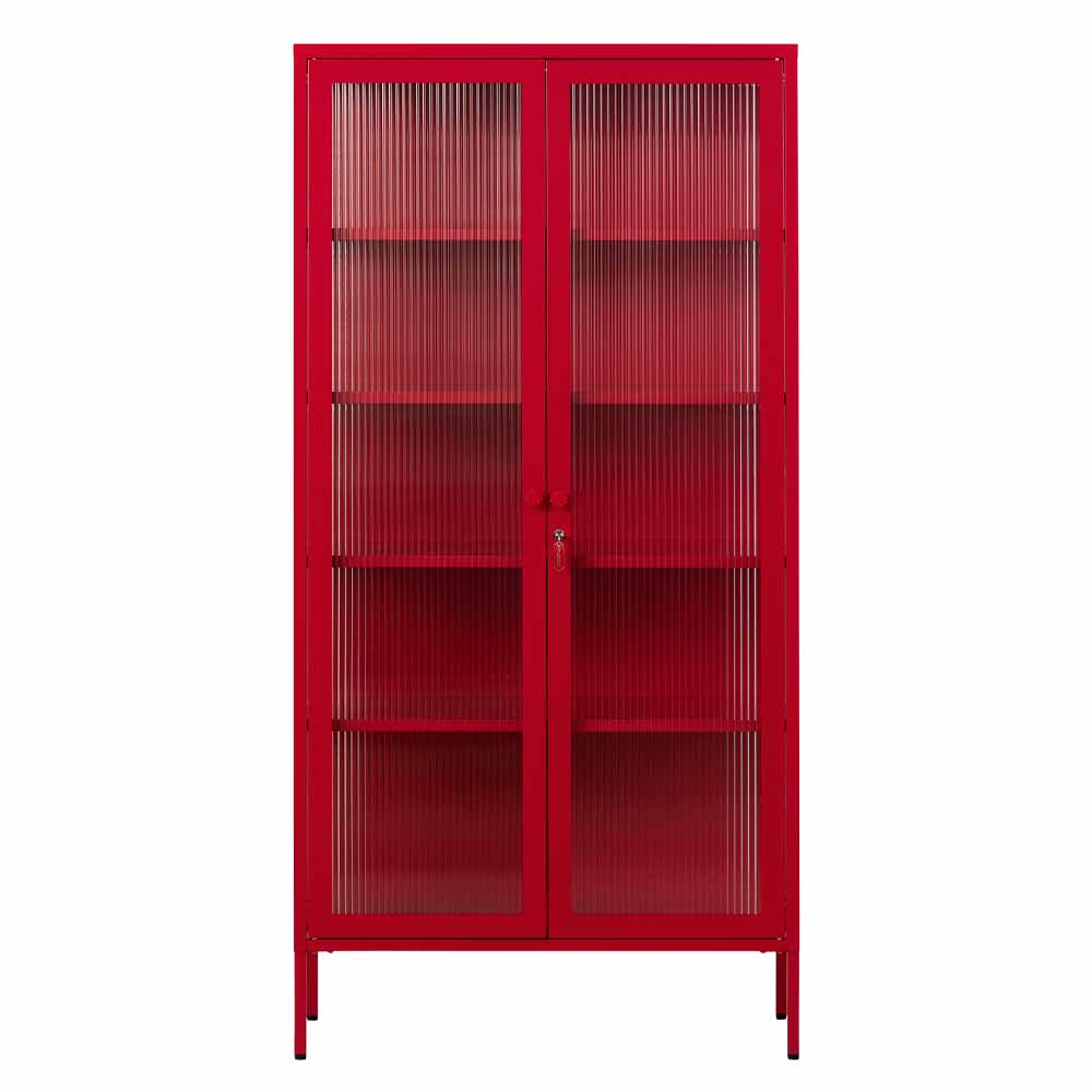 ארון דלתות זכוכית COLLECTOR אדום