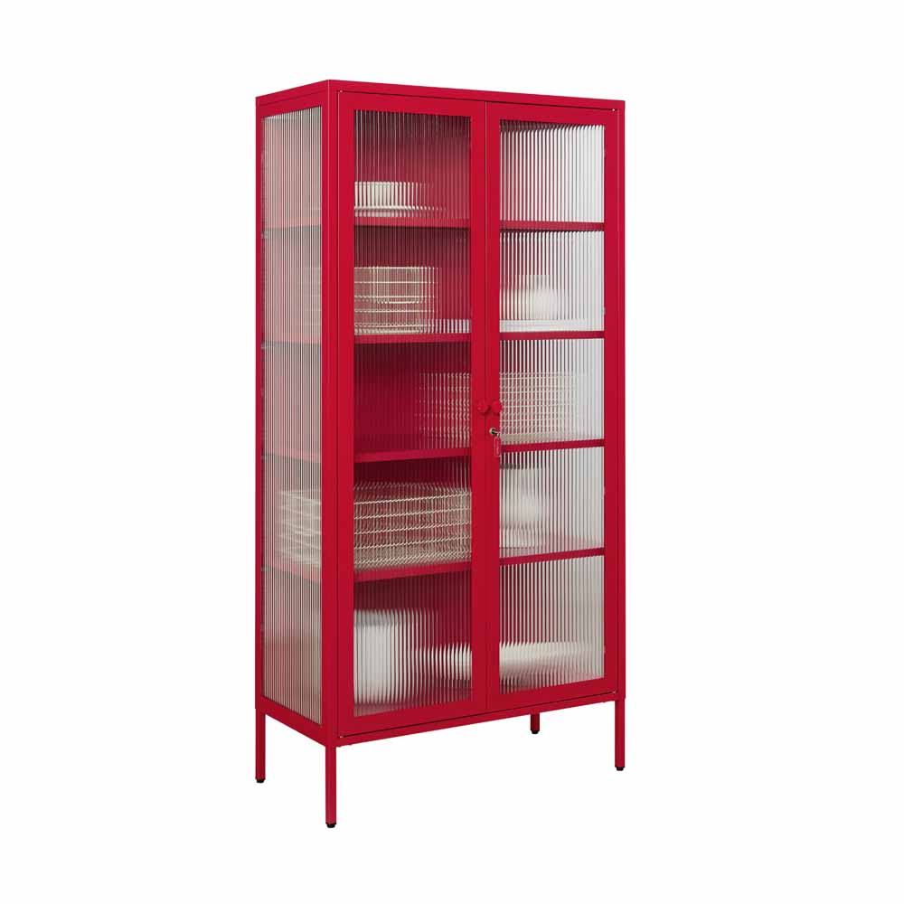 ארון דלתות זכוכית COLLECTOR אדום