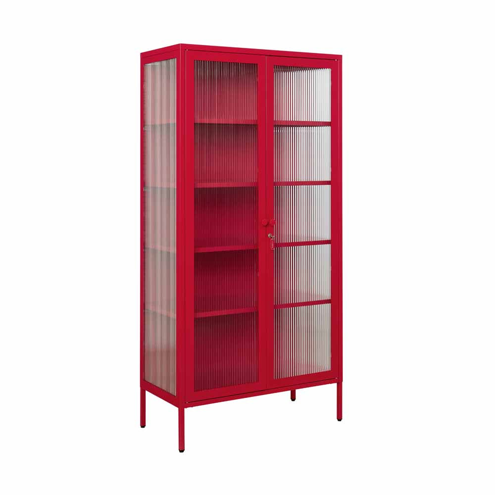 ארון דלתות זכוכית COLLECTOR אדום