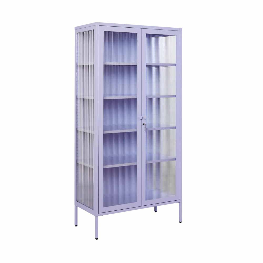 ארון דלתות זכוכית COLLECTOR סגול בהיר