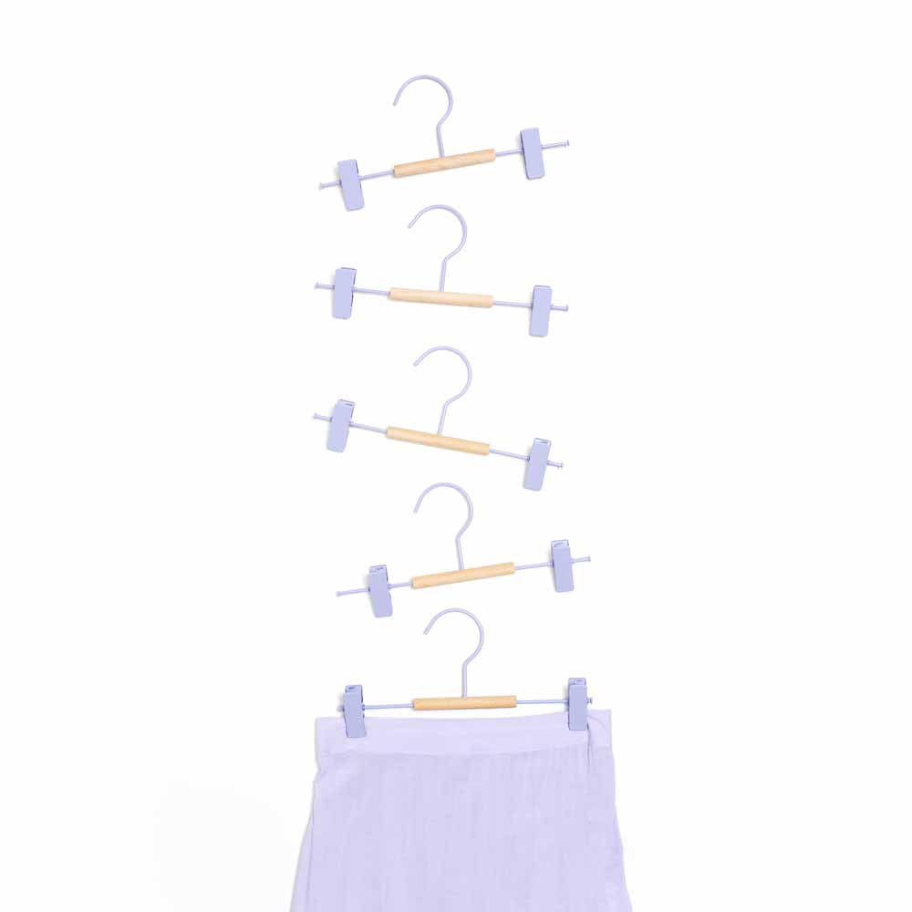 סט 10 קולבים למבוגרים סגול בהיר