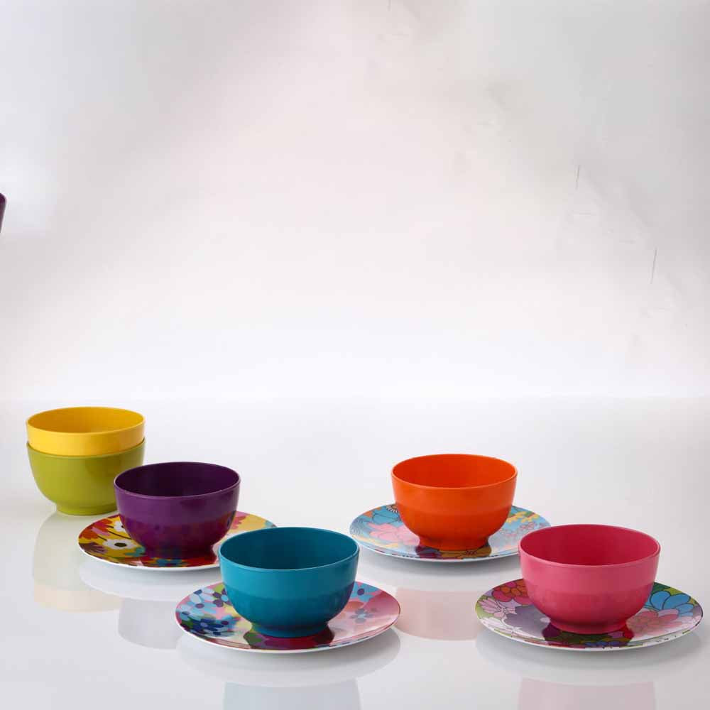 Set of 4 Floral Medium Plates