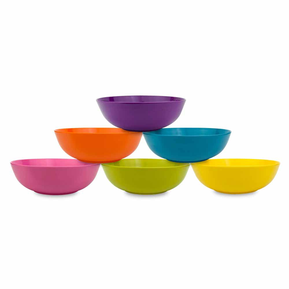Set of 6 Colorful Pasta Bowls