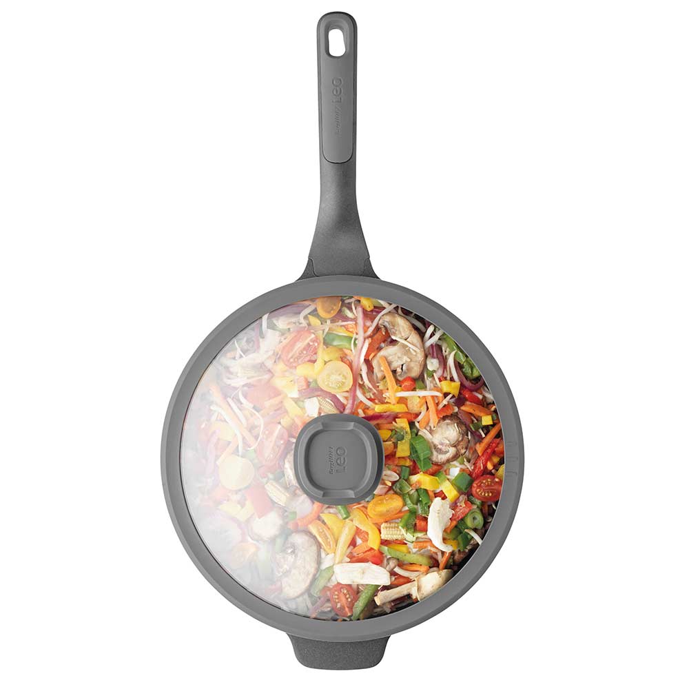 Wok with lid 28 cm Stone
