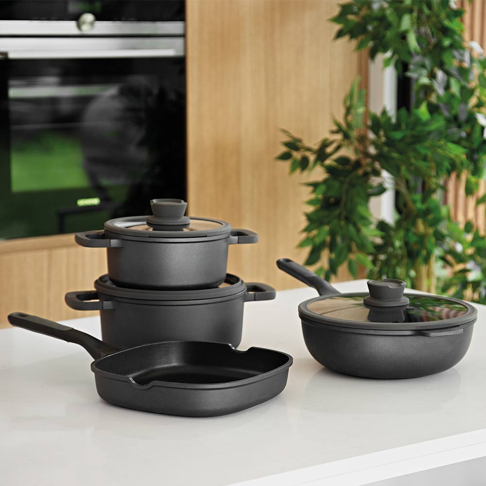 Wok with lid 28 cm Stone