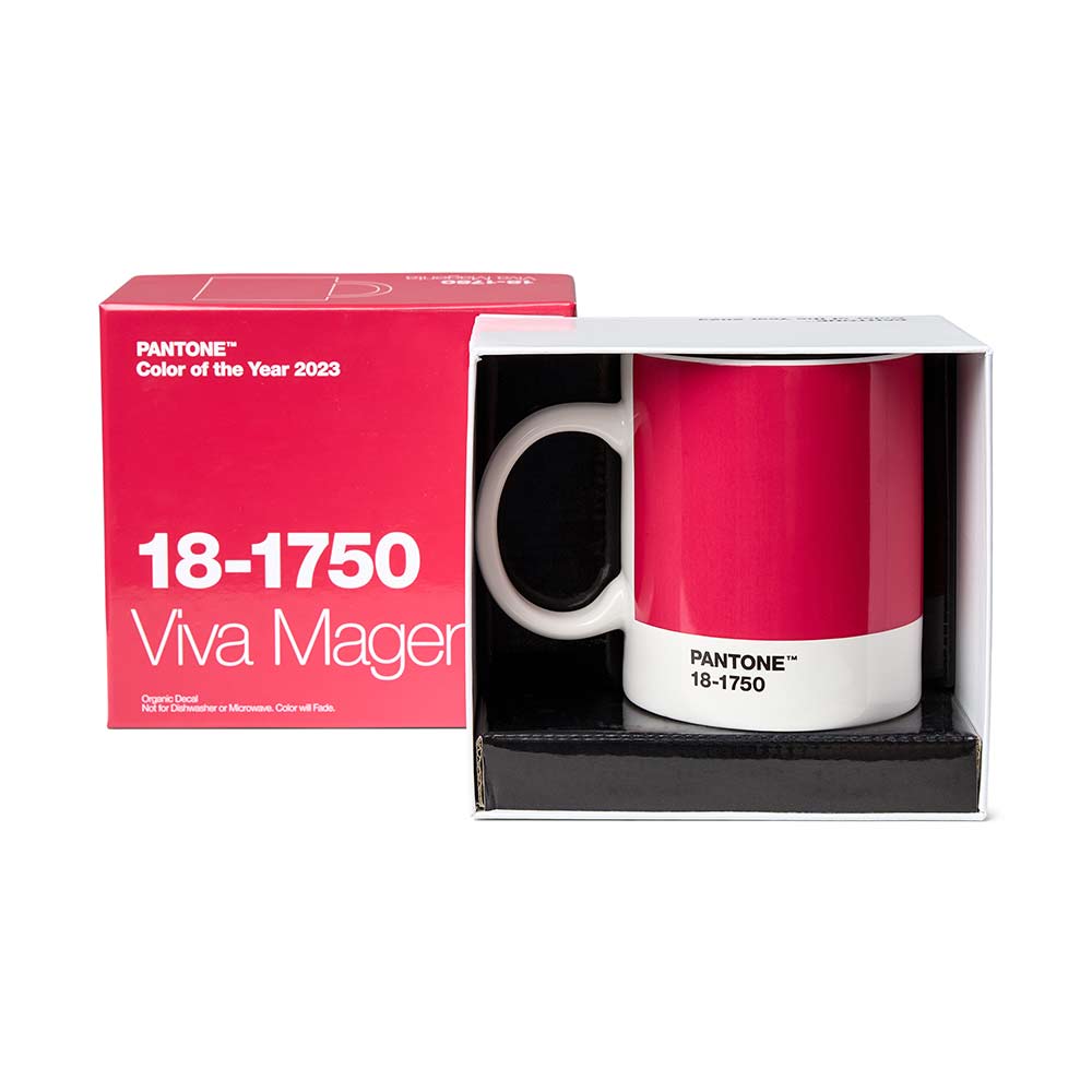 Pantone mug in a fuchsia box