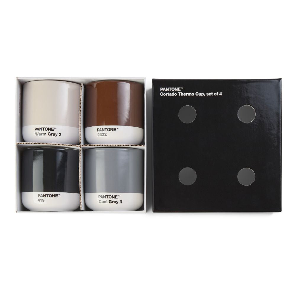 Set of 4 Pantone Cortado Winter Thermal Glasses