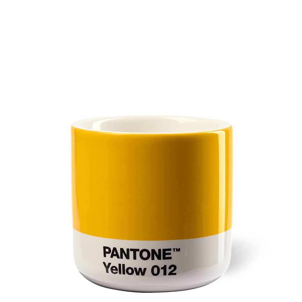 Pantone yellow macchiato cup