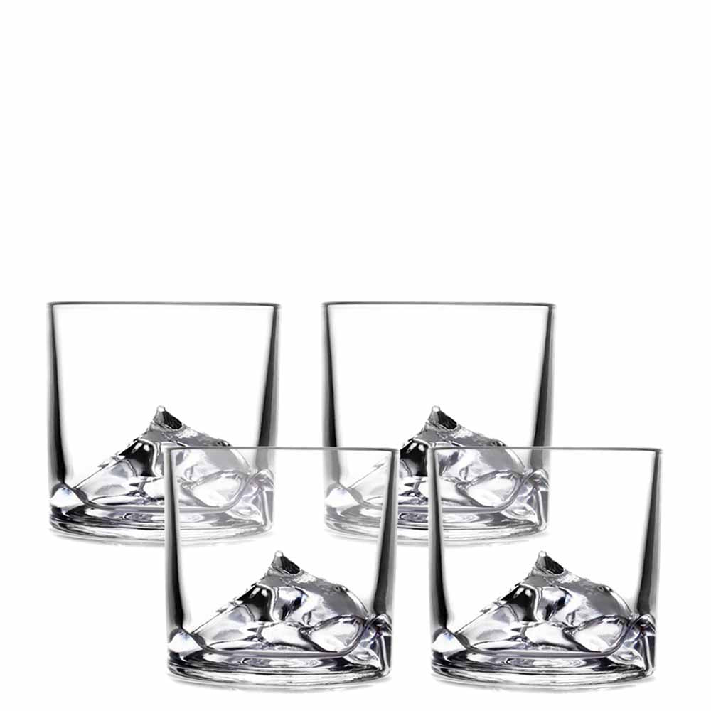 EVEREST Set of 4 Whiskey Glasses