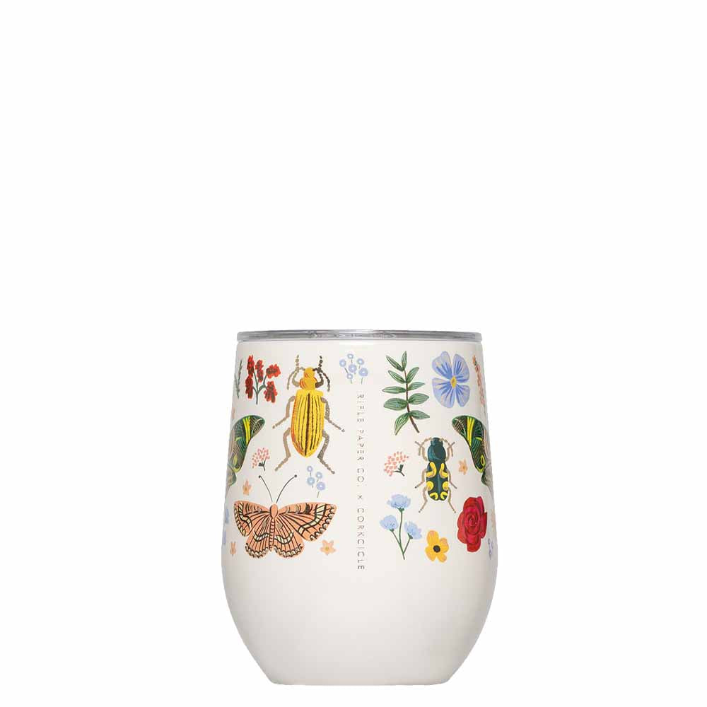 כוס STEMLESS 350ML חיפושיות ופרפרים