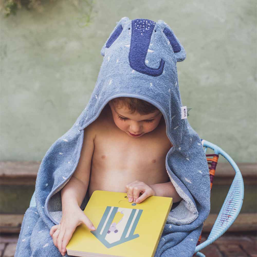 Small hooded towel - elephant