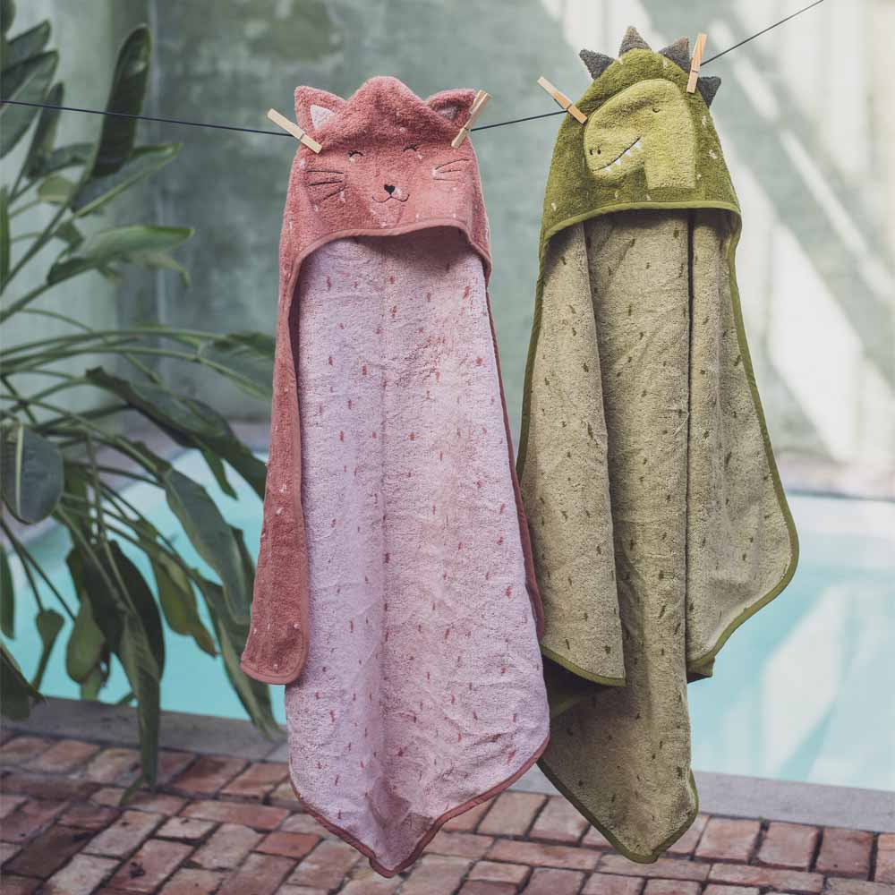Large hooded towel - Cat
