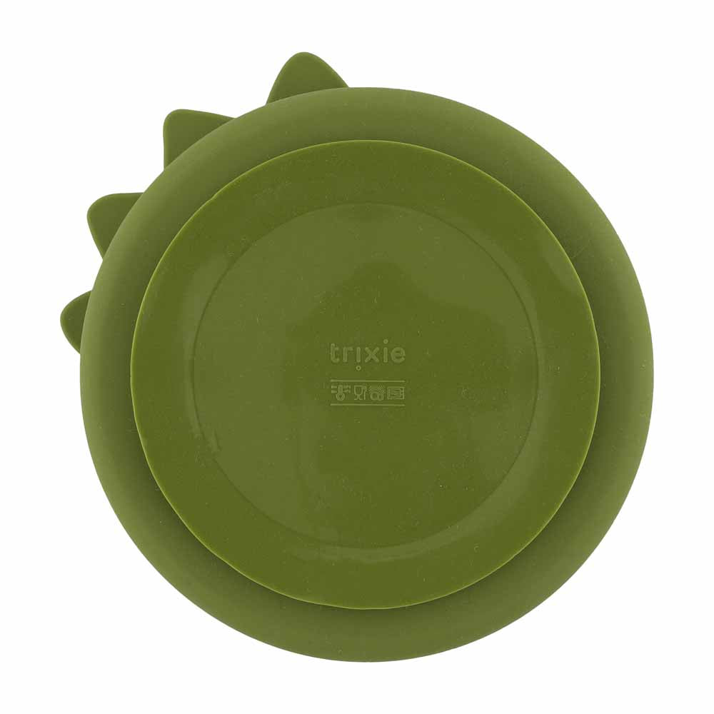 צלחת סיליקון מחולקת ואקום- דינוזאור