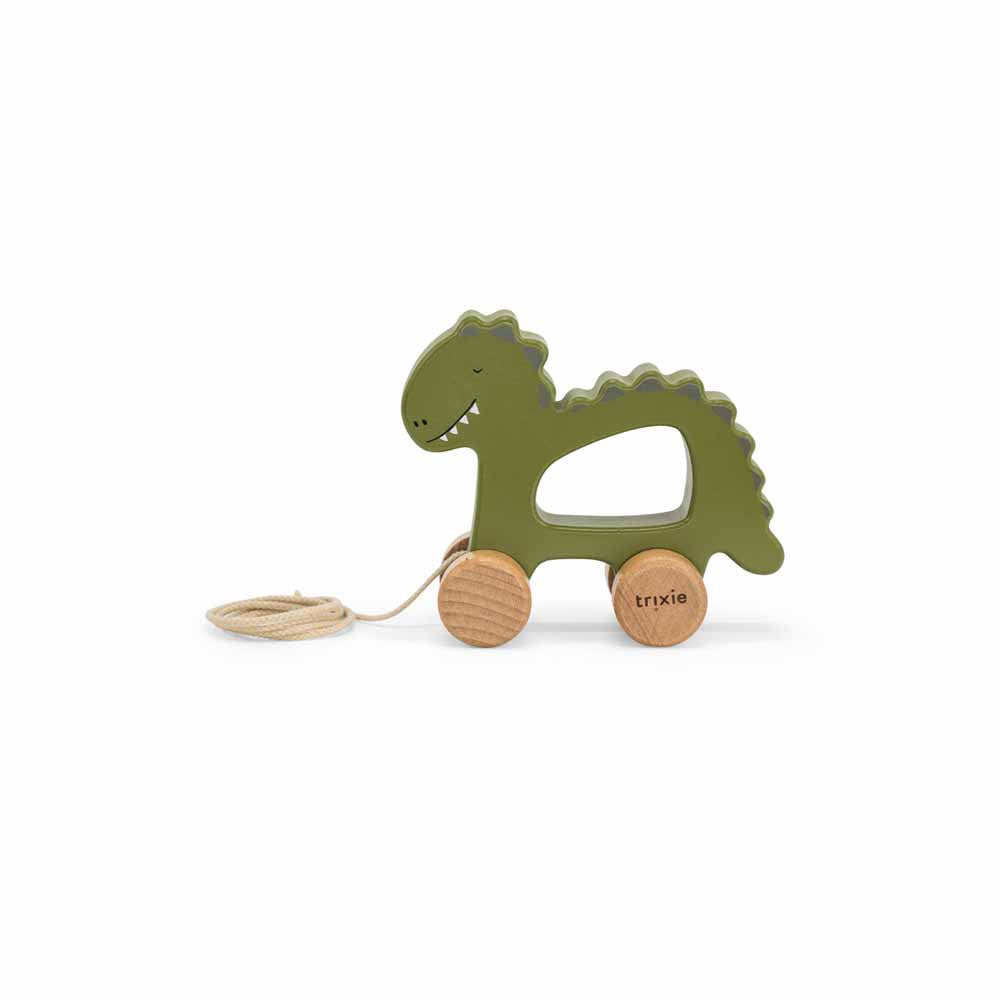 Wooden pull-along toy - Dinosaur