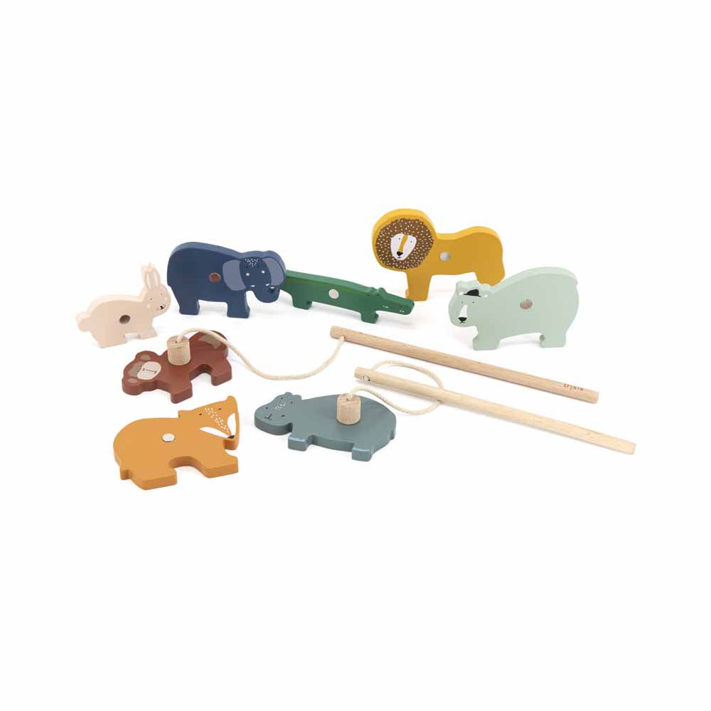 Wooden fishing game