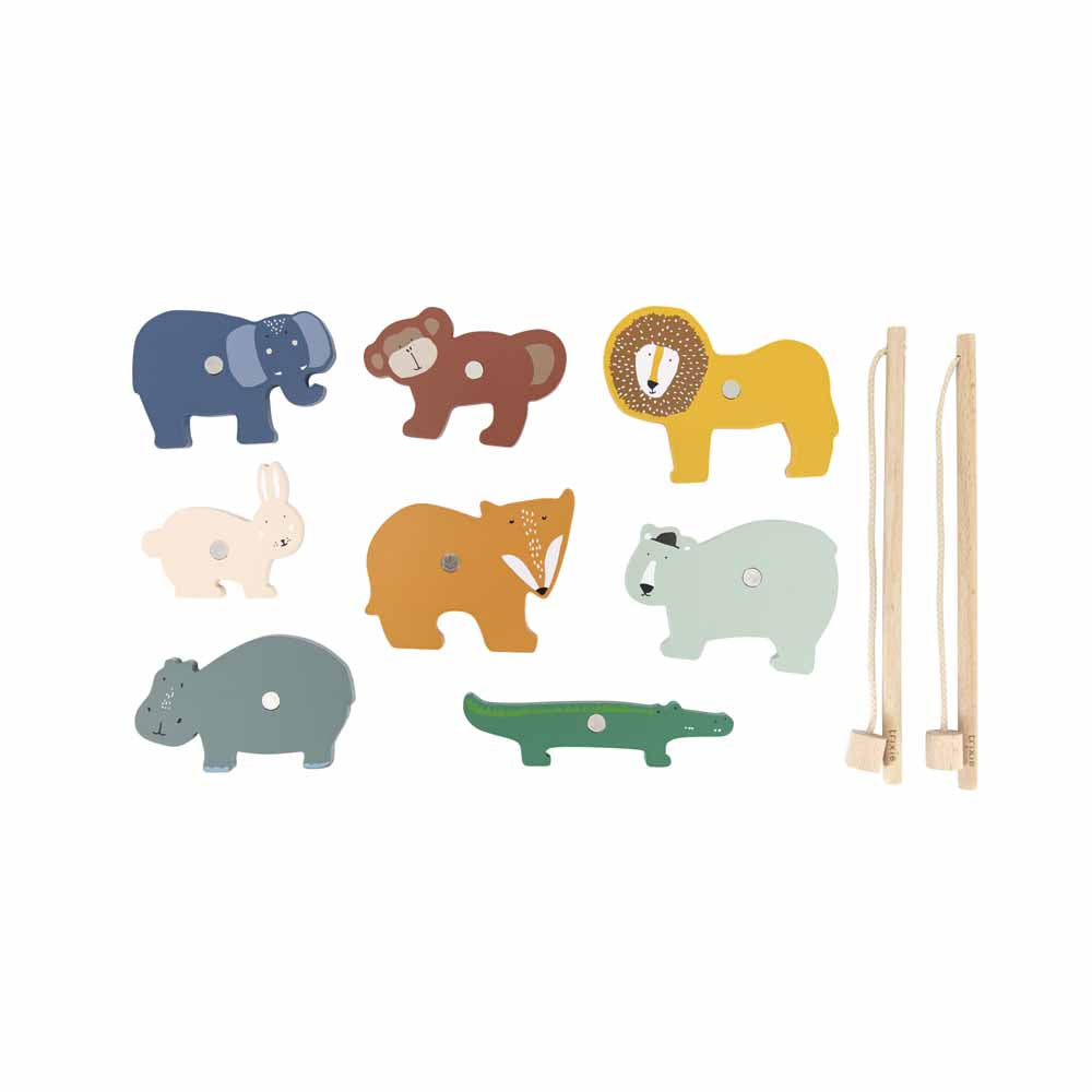 Wooden fishing game