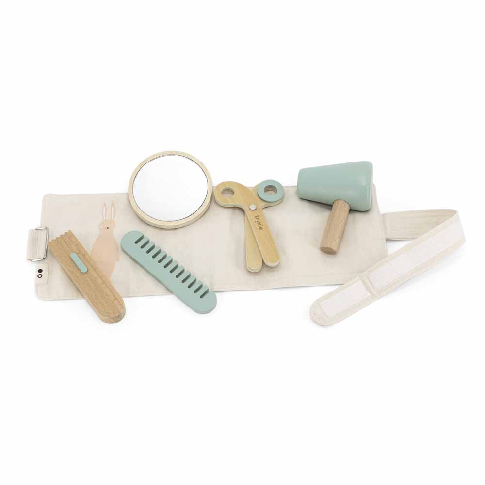 סט אביזרי מספרה מעץ