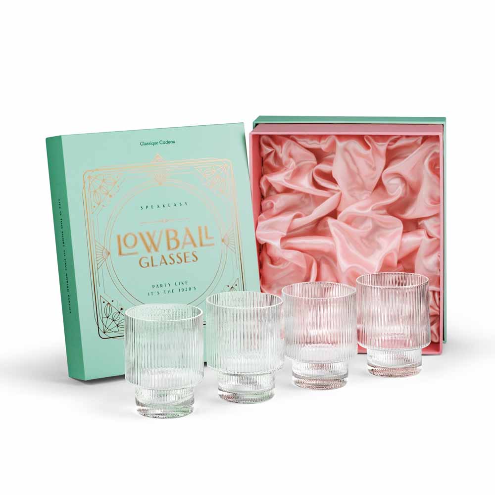 Set of 4 Vintage Low Cocktail Glasses