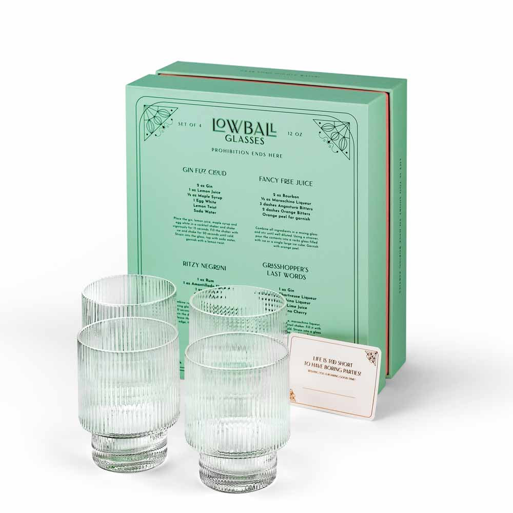 Set of 4 Vintage Low Cocktail Glasses