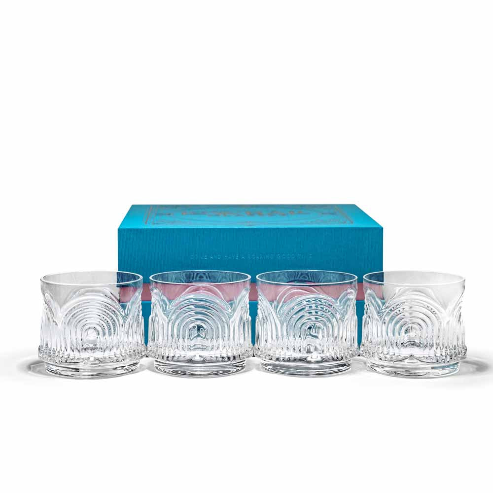 Set of 4 vintage 1920 whisky glasses