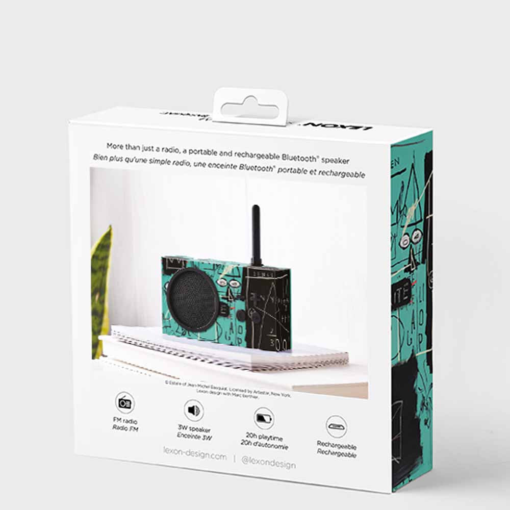 TYKHO 3 BASQUIAT Turquoise Rubber Radio