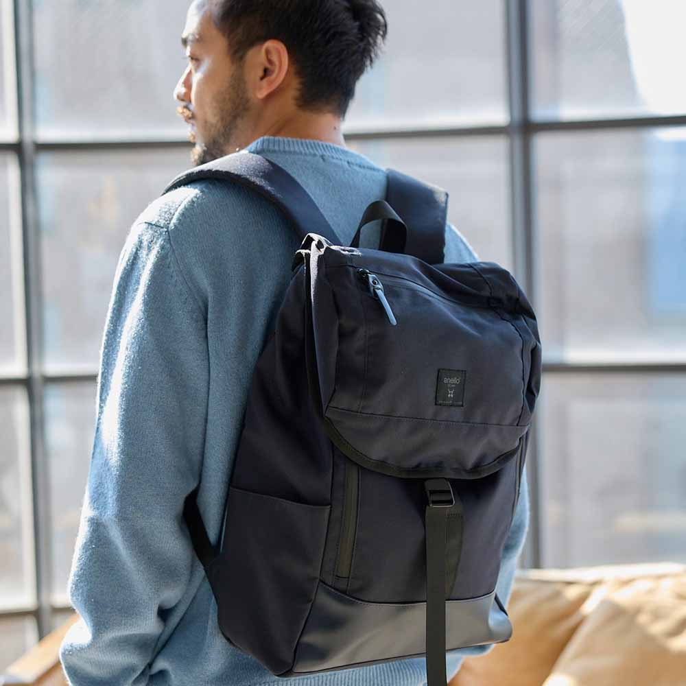 SOLID Navy Strap Backpack 1111