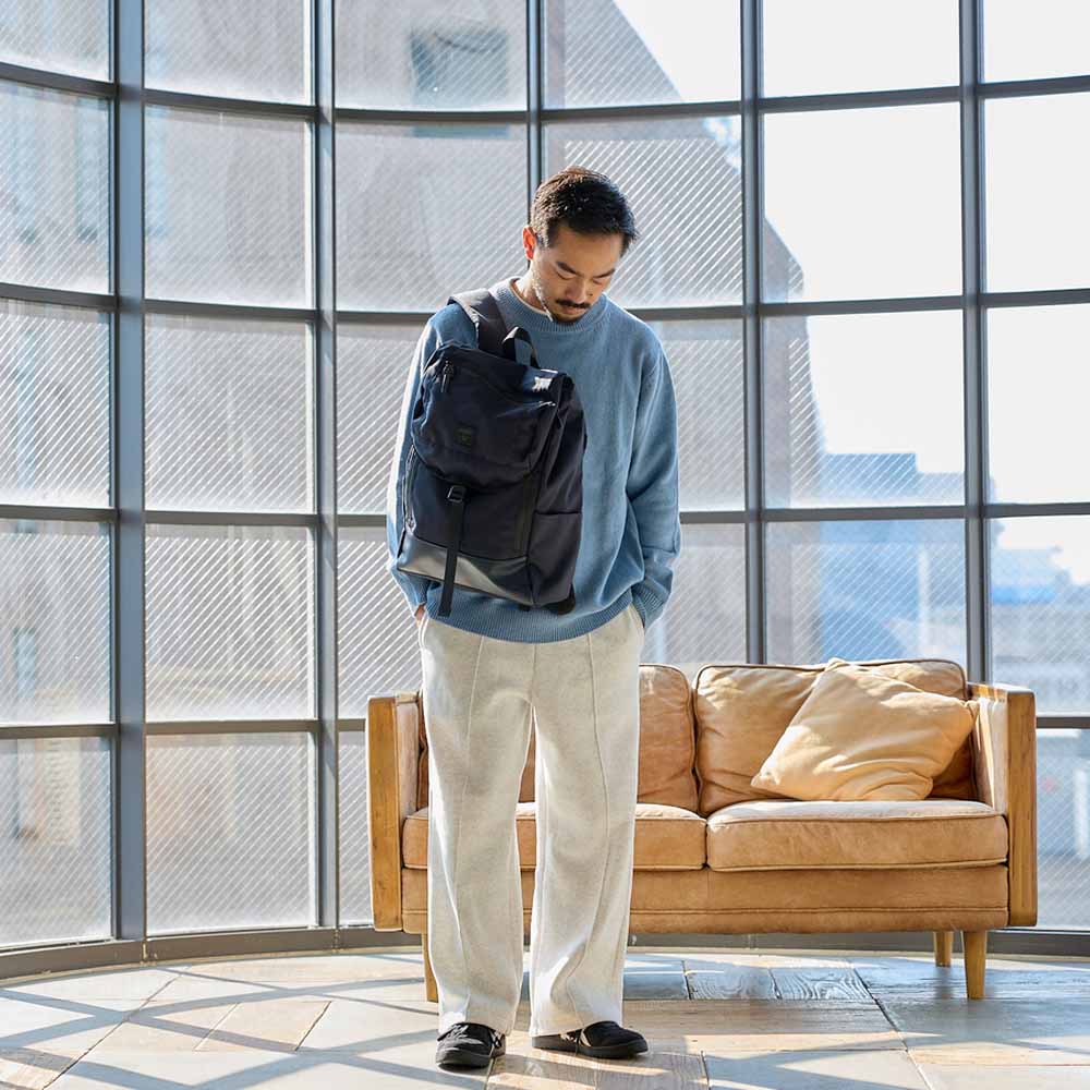 SOLID Navy Strap Backpack 1111