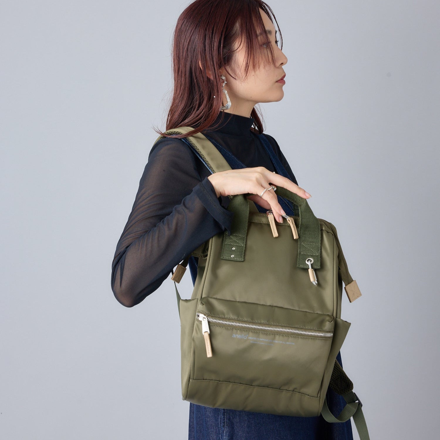 תיק גב (S) ELEANOR ירוק זית 4541