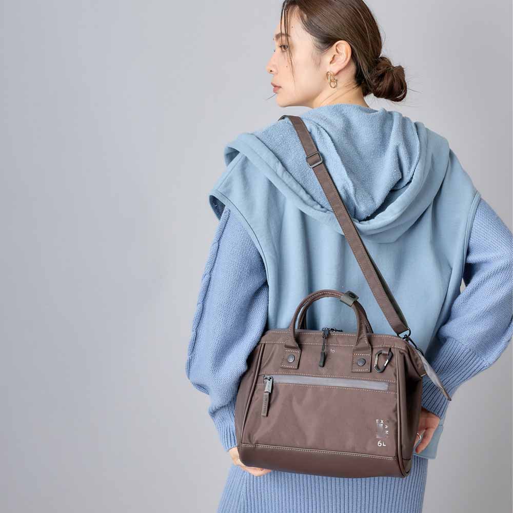KUCHIGANE EXPAND-3 Side Bag Brown 4583