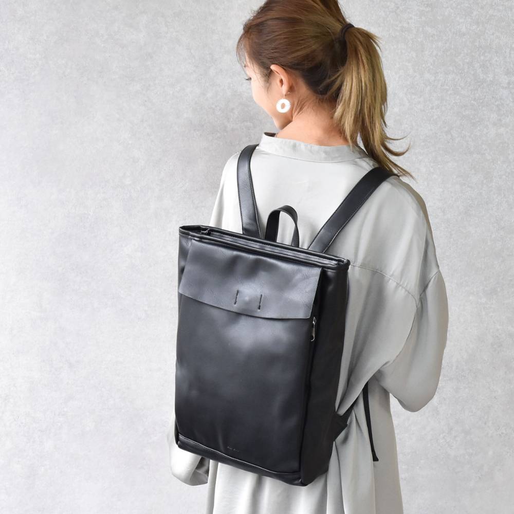 Basic black backpack