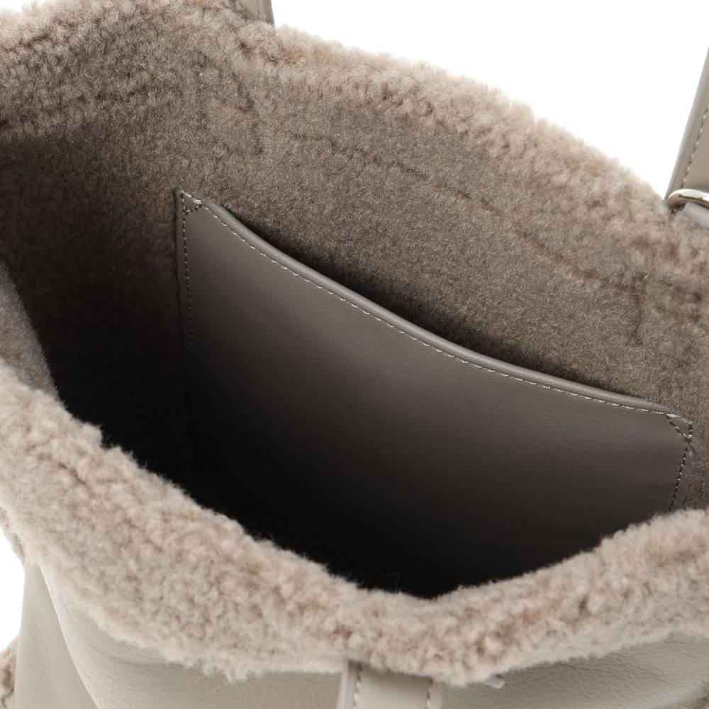 תיק פרווה דו צדדי TOTE אפור