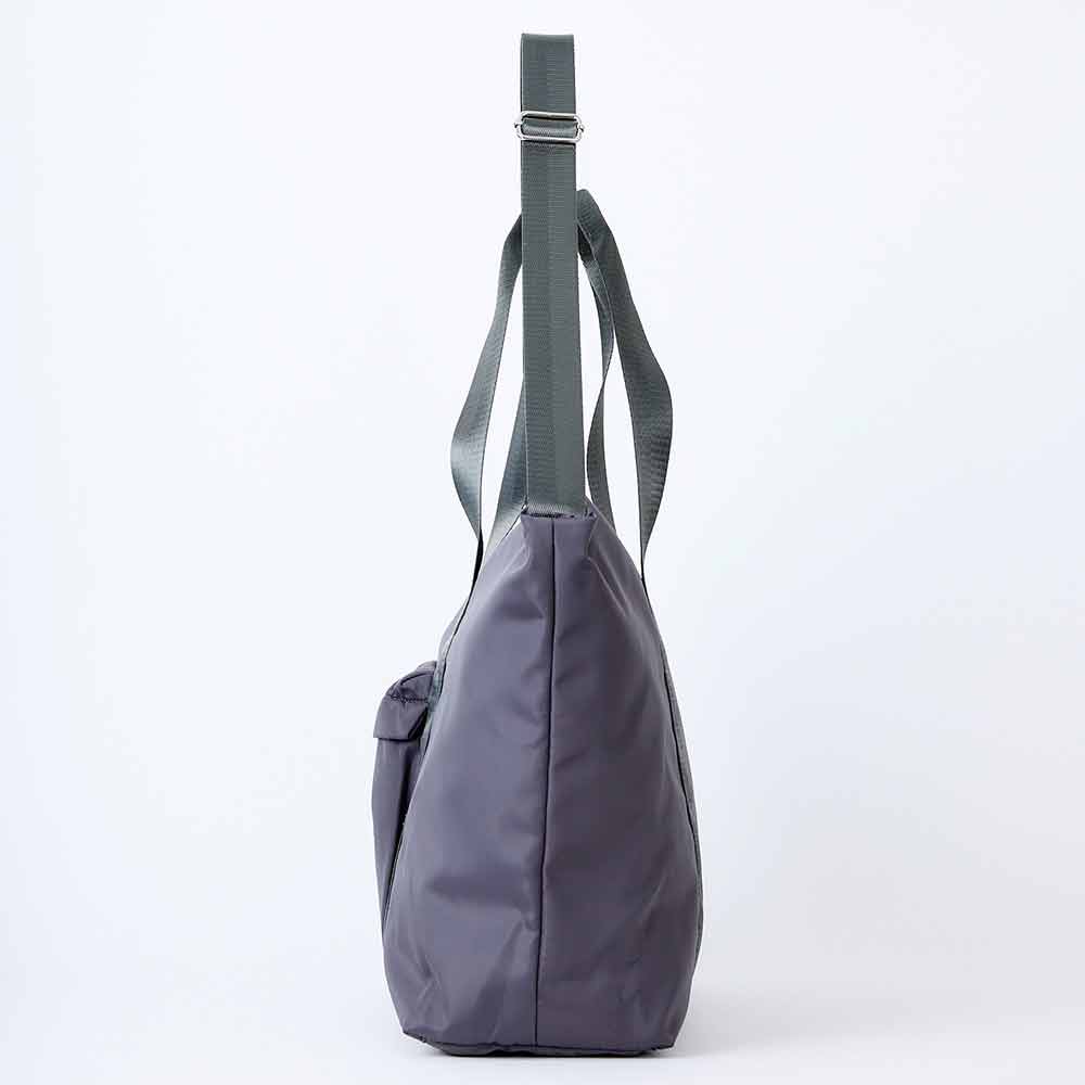 Large Silky Shoulder Bag Grey 0081
