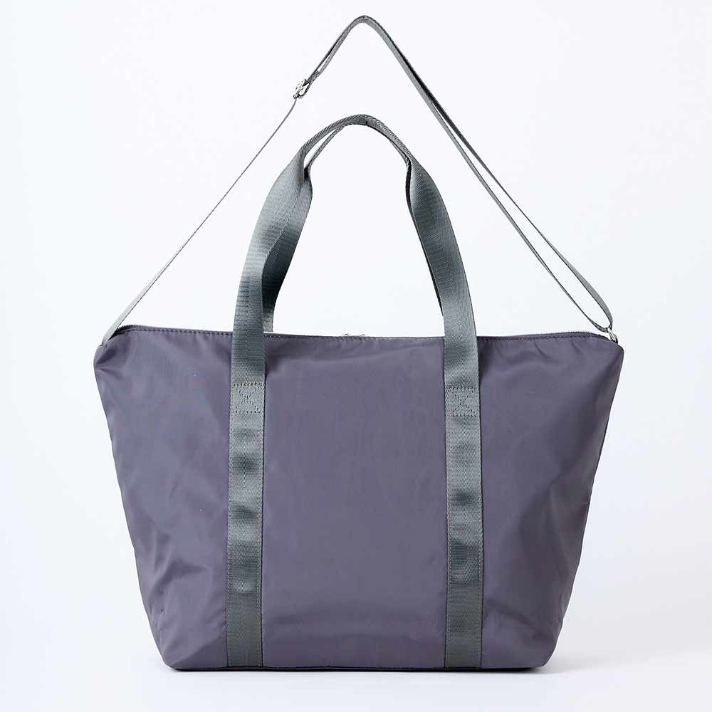 Large Silky Shoulder Bag Grey 0081