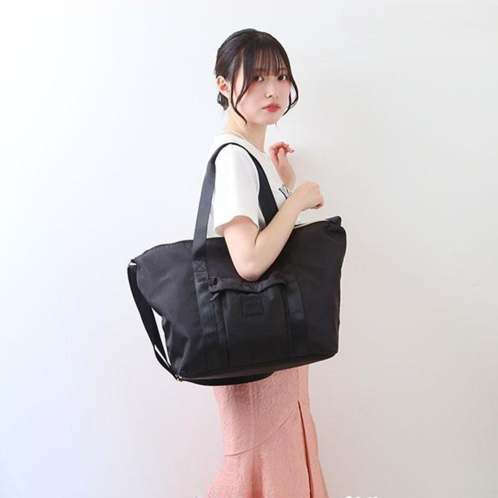 Large Silky Shoulder Bag Black 0081