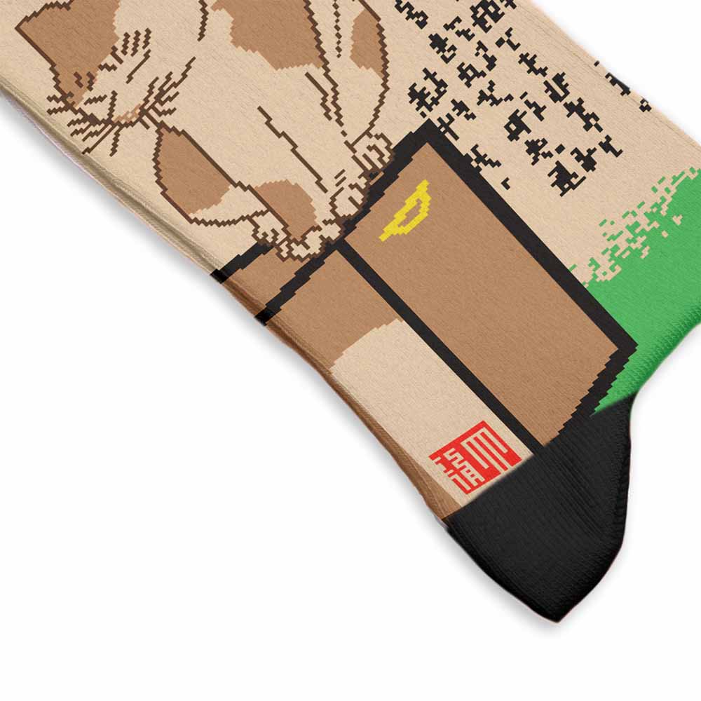 Japanese lettering socks